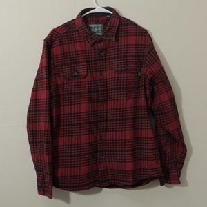 Woolrich Red Black Grid Plaid Flannel (Extra Large)
